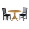 International Concepts 42 in. Dual Drop Leaf Table with 2 Slat Back Dining Chairs - 3 Piece Dining Set K04-42DP-C46-265P - alternate 1